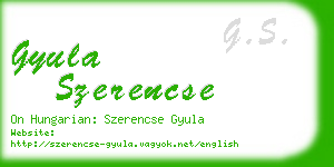 gyula szerencse business card